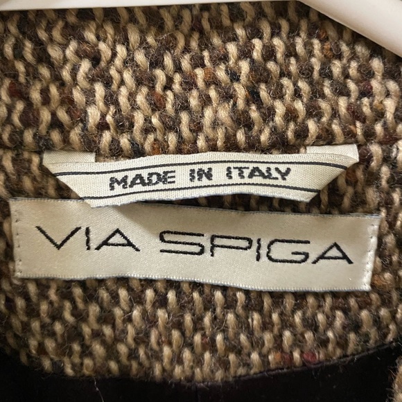 Via Spiga Wool Tweed Coat - Picture 4 of 8